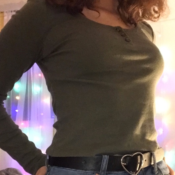 wild fable Tops - wild fable olive green long sleeve